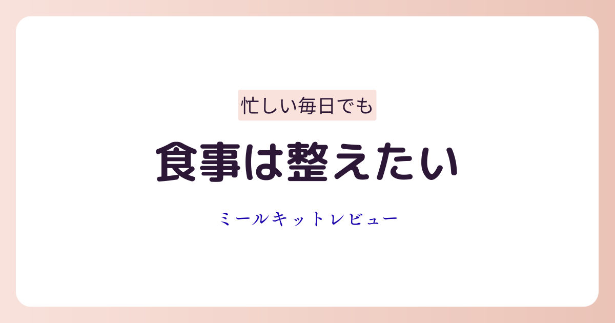 忙しい人向けにミールキットをレビューしているイメージ画像
